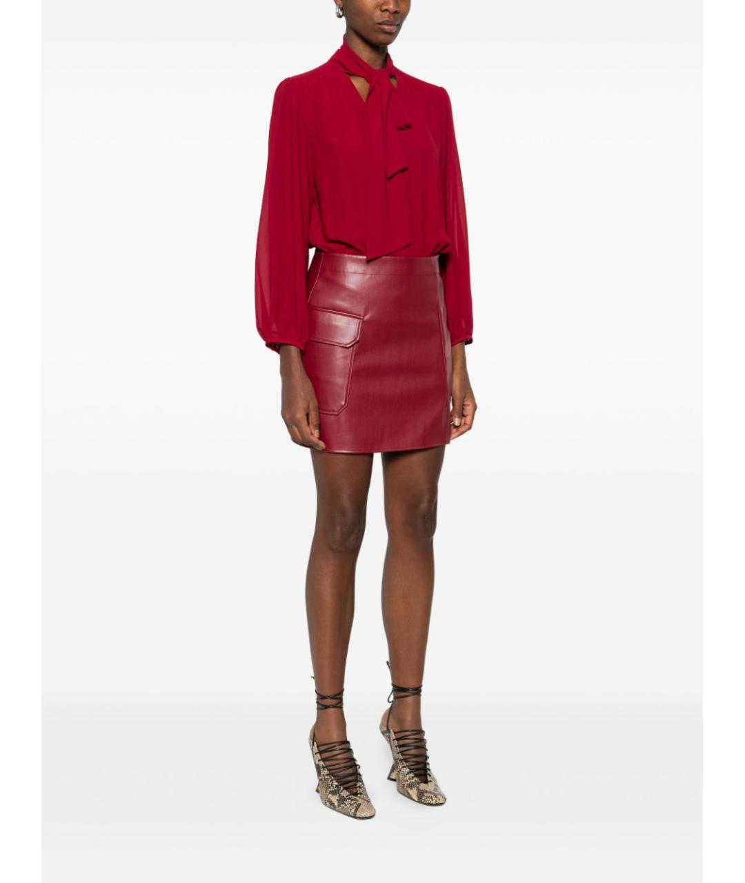 LIU JO Красное полиэстеровое платье, фото 2
