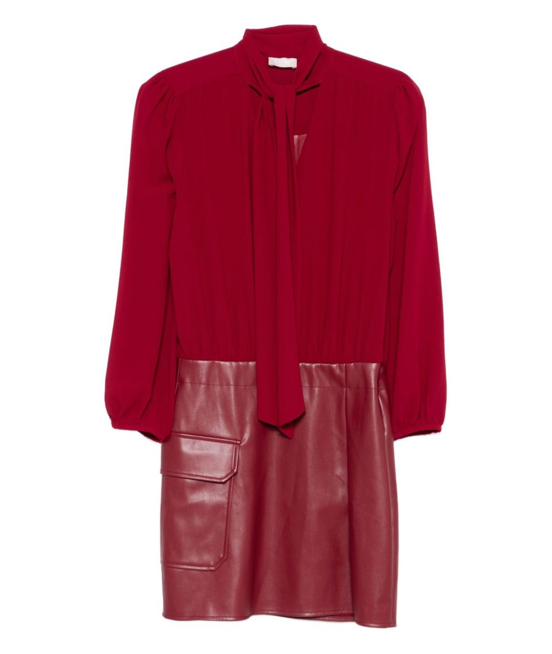 LIU JO Красное полиэстеровое платье, фото 1