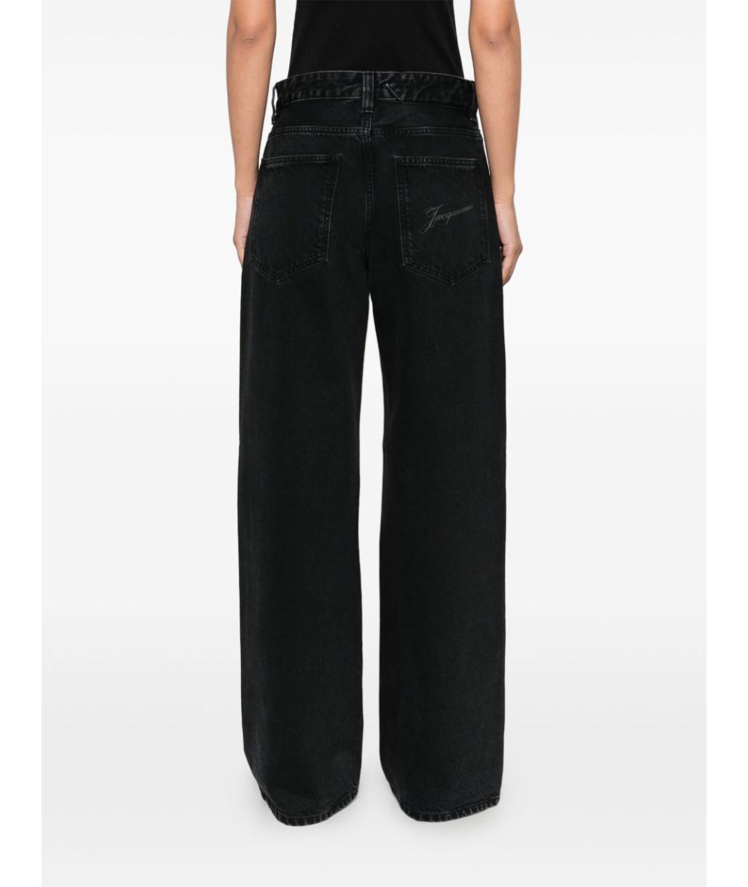 JACQUEMUS Черные хлопковые прямые джинсы, фото 5