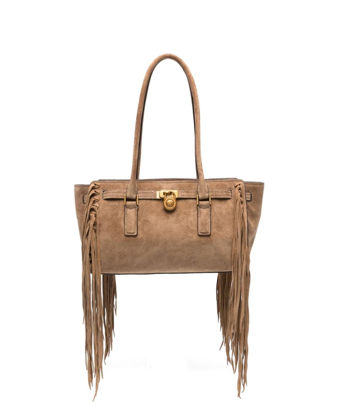 MICHAEL KORS Бежевая замшевая сумка тоут, фото 1