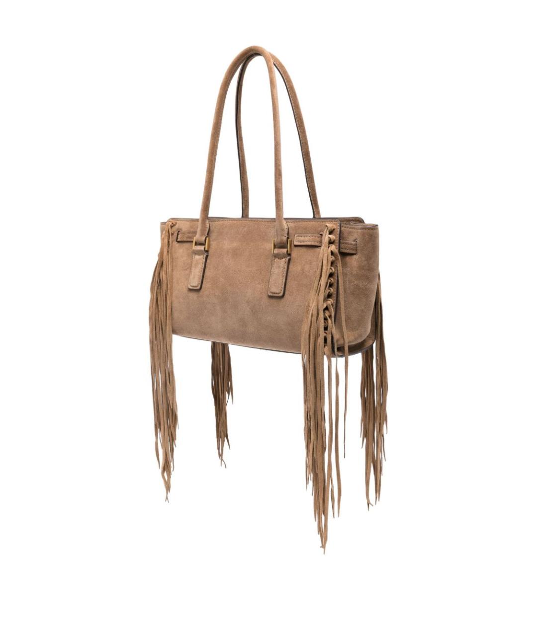 MICHAEL KORS Бежевая замшевая сумка тоут, фото 4