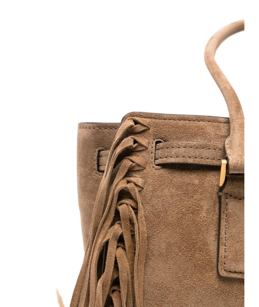 MICHAEL KORS Бежевая замшевая сумка тоут, фото 3