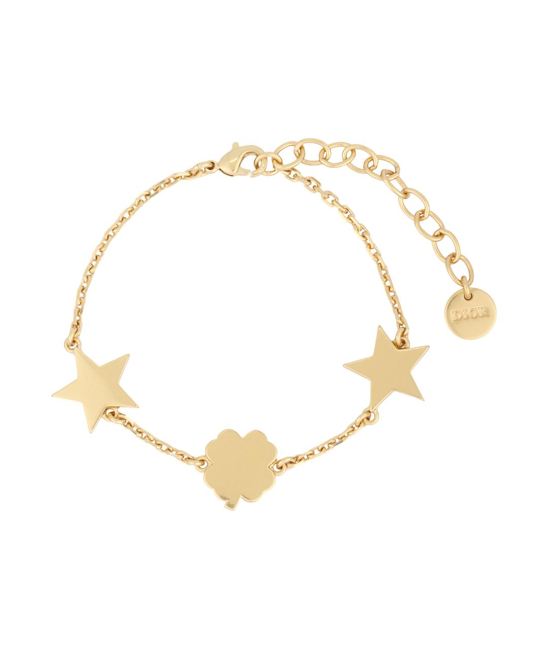 CHRISTIAN DIOR Золотой металлический браслет, фото 3
