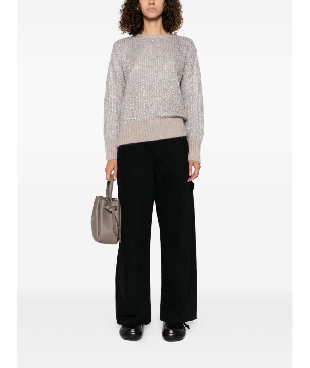 HERNO Бежевый шерстяной джемпер / свитер, фото 4