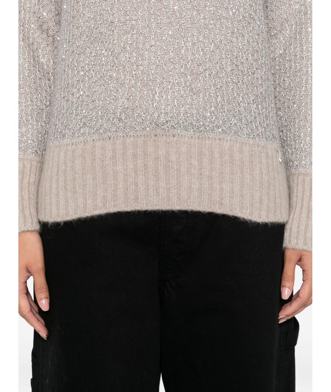 HERNO Бежевый шерстяной джемпер / свитер, фото 3