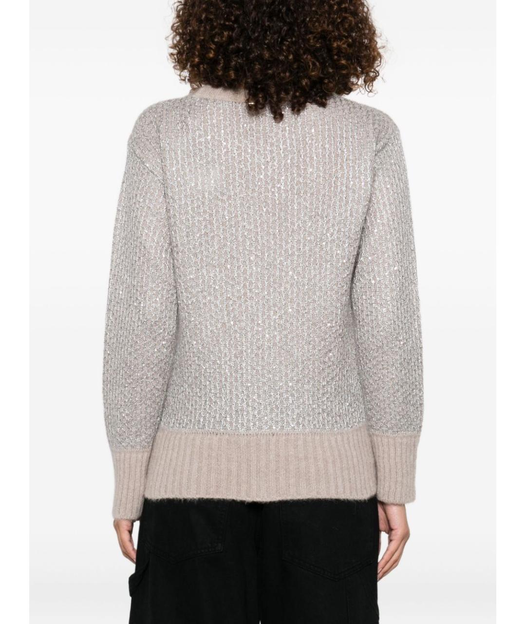 HERNO Бежевый шерстяной джемпер / свитер, фото 2