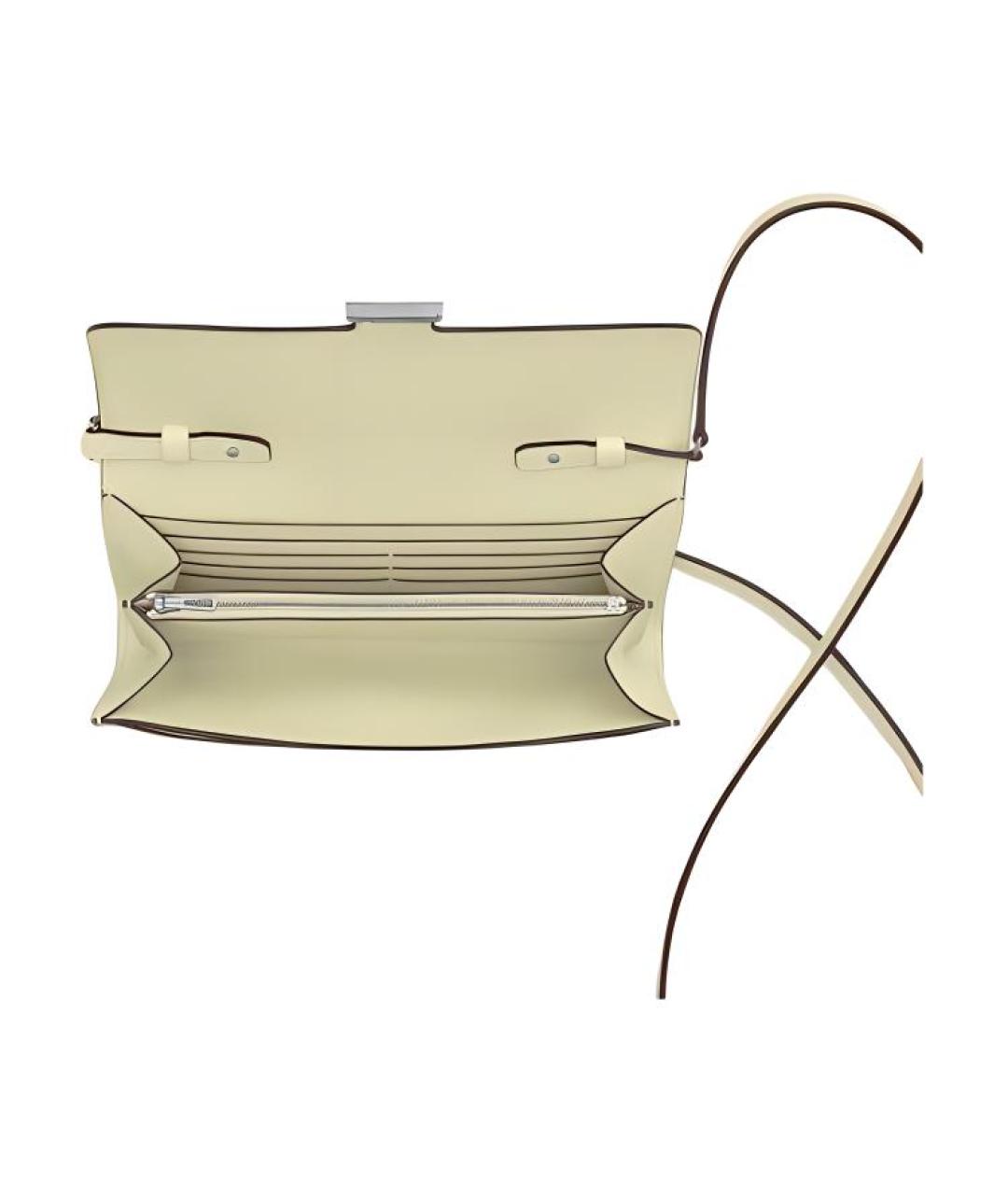 HERMES Желтый кожаный кошелек, фото 2