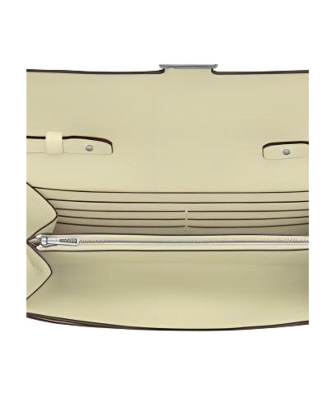 HERMES Желтый кожаный кошелек, фото 3