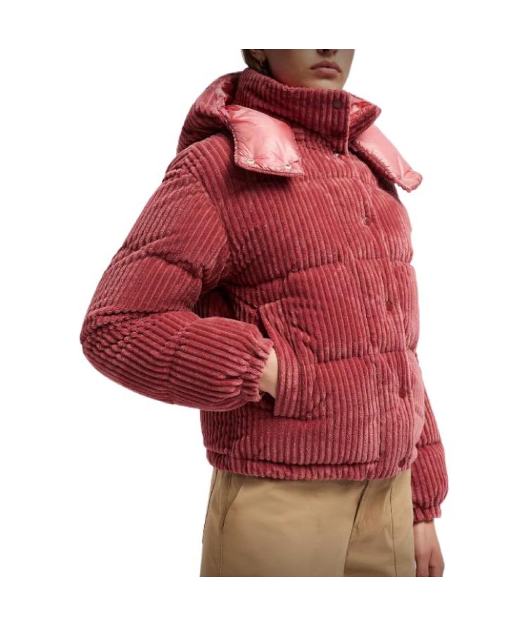 MONCLER Розовый пуховик, фото 4