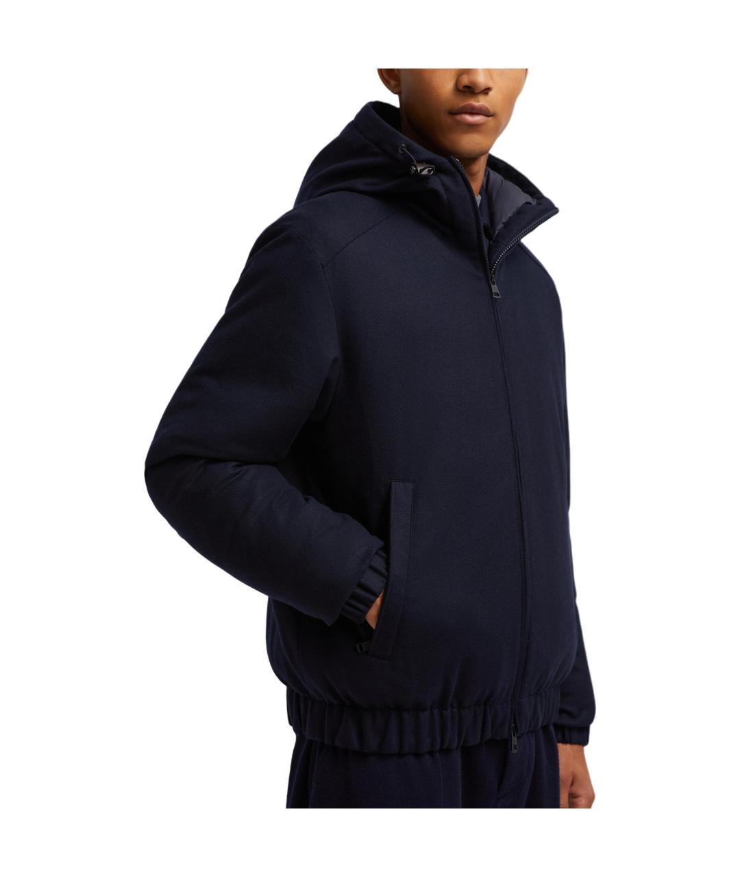 MONCLER Синяя полиамидовая куртка, фото 2