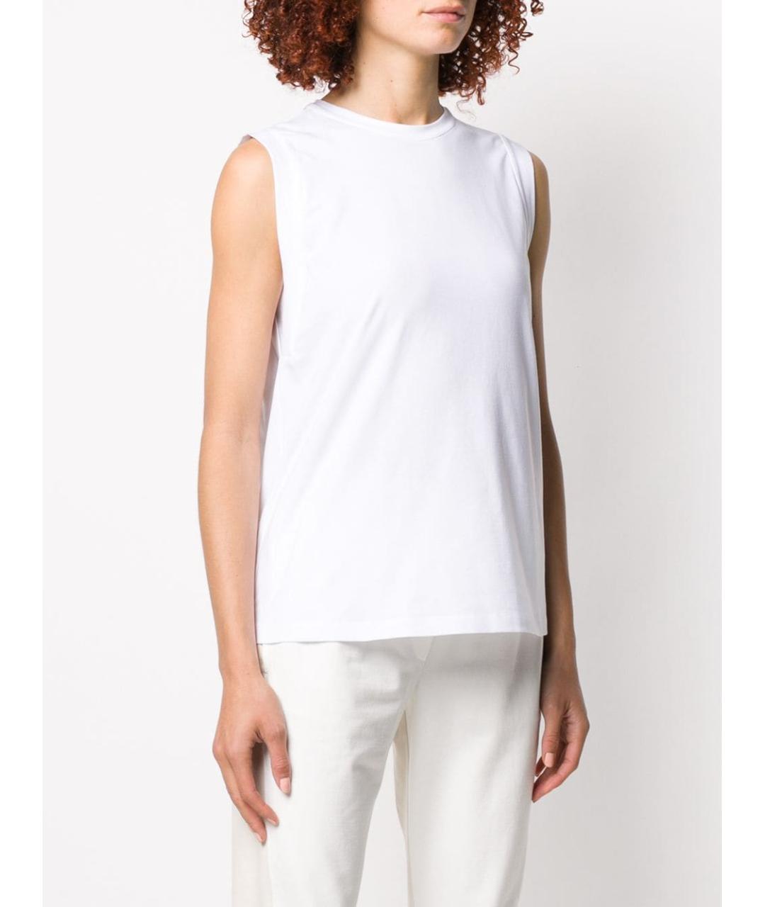 BRUNELLO CUCINELLI Белая хлопковая майка, фото 4