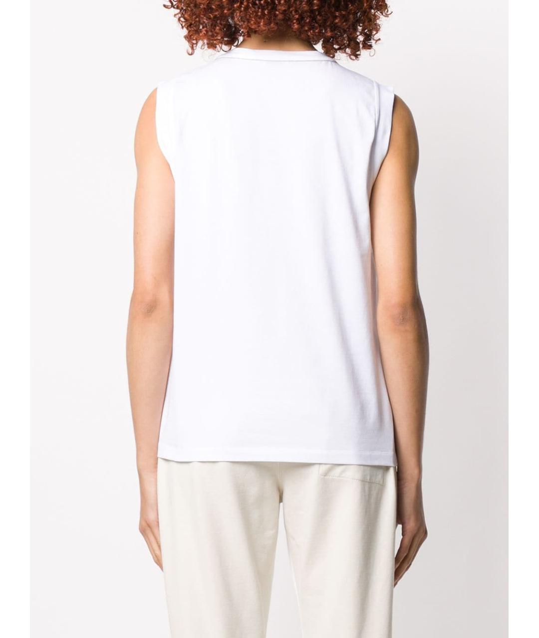 BRUNELLO CUCINELLI Белая хлопковая майка, фото 3