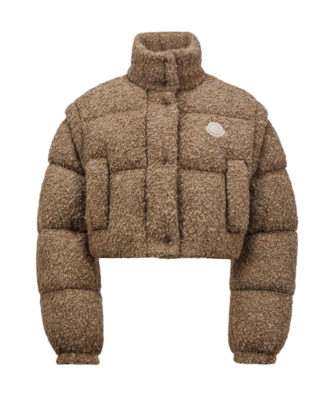 MONCLER Коричневый пуховик, фото 1