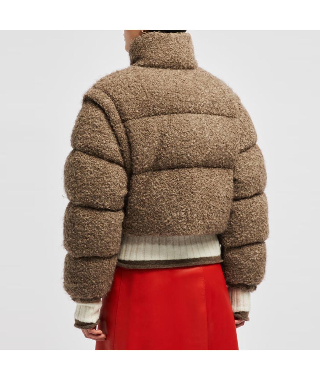 MONCLER Коричневый пуховик, фото 3