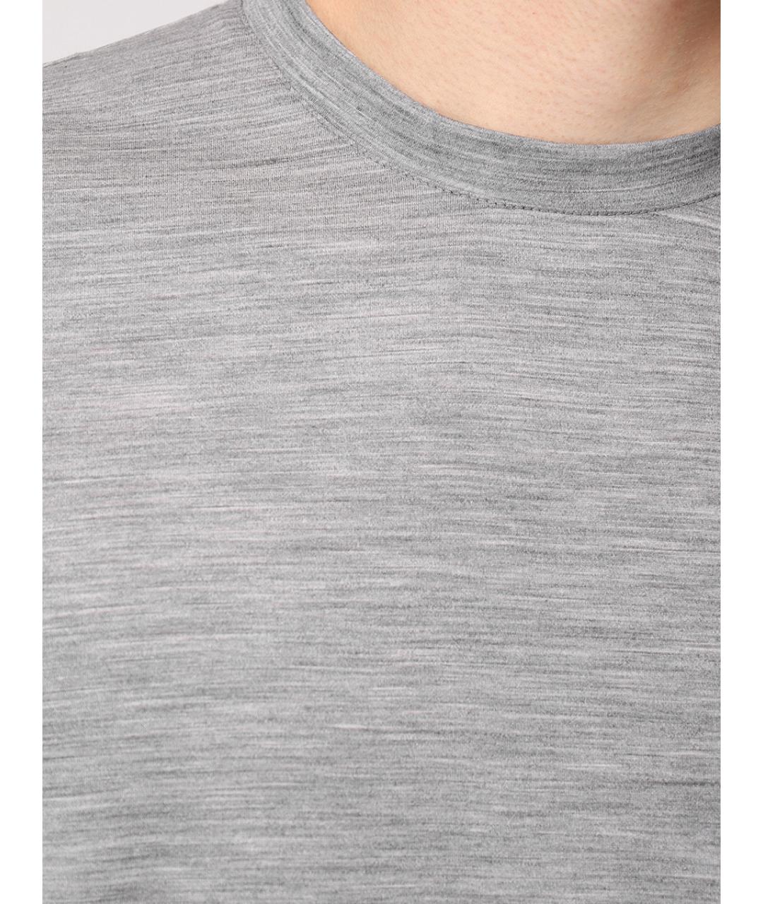 CAPOBIANCO Серая хлопко-шерстяная футболка, фото 5
