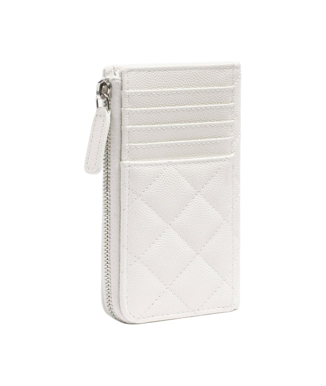 CHANEL Белый кожаный кардхолдер, фото 2