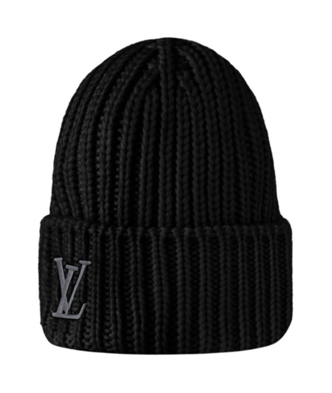 LOUIS VUITTON Черная шерстяная шапка, фото 1