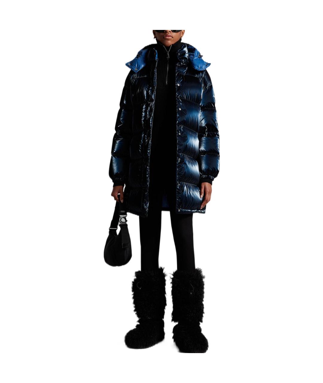 MONCLER Синий пуховик, фото 4