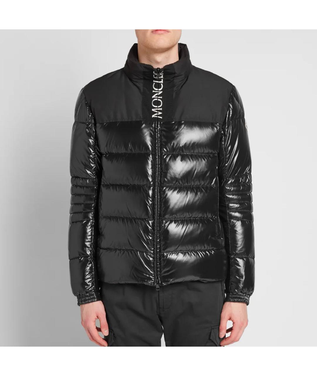 MONCLER Черный пуховик, фото 4