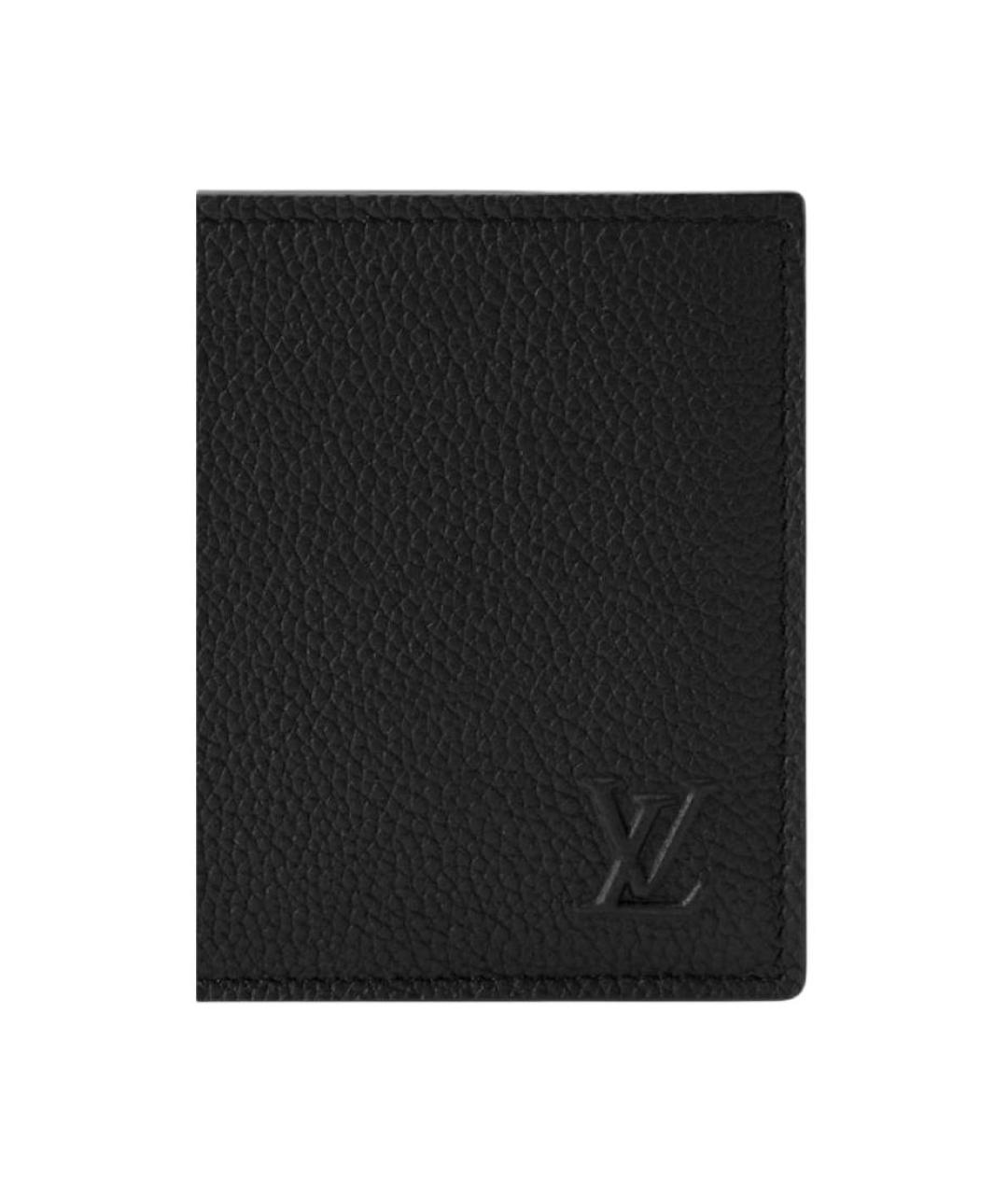 LOUIS VUITTON Черный кожаный кошелек, фото 5