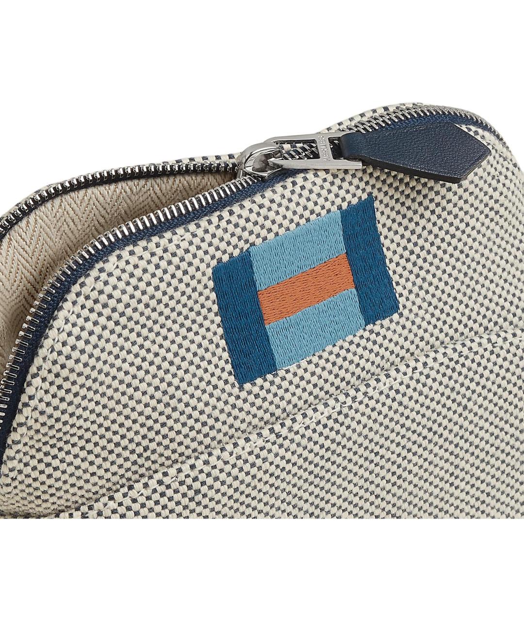 HERMES Серая косметичка, фото 3