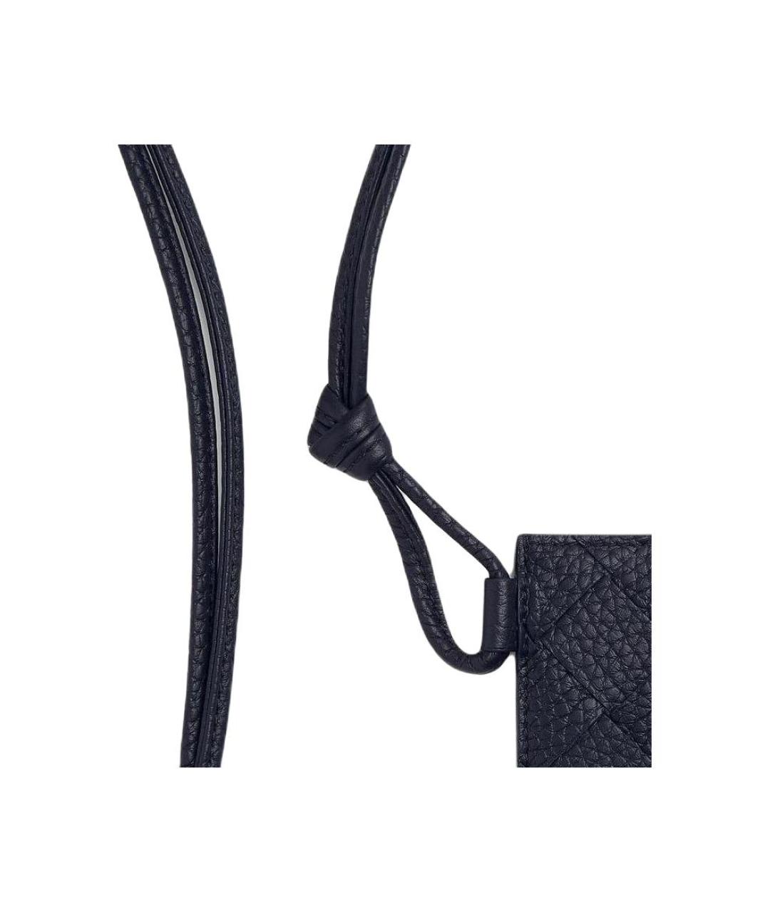 BOTTEGA VENETA Черный кожаный кардхолдер, фото 3