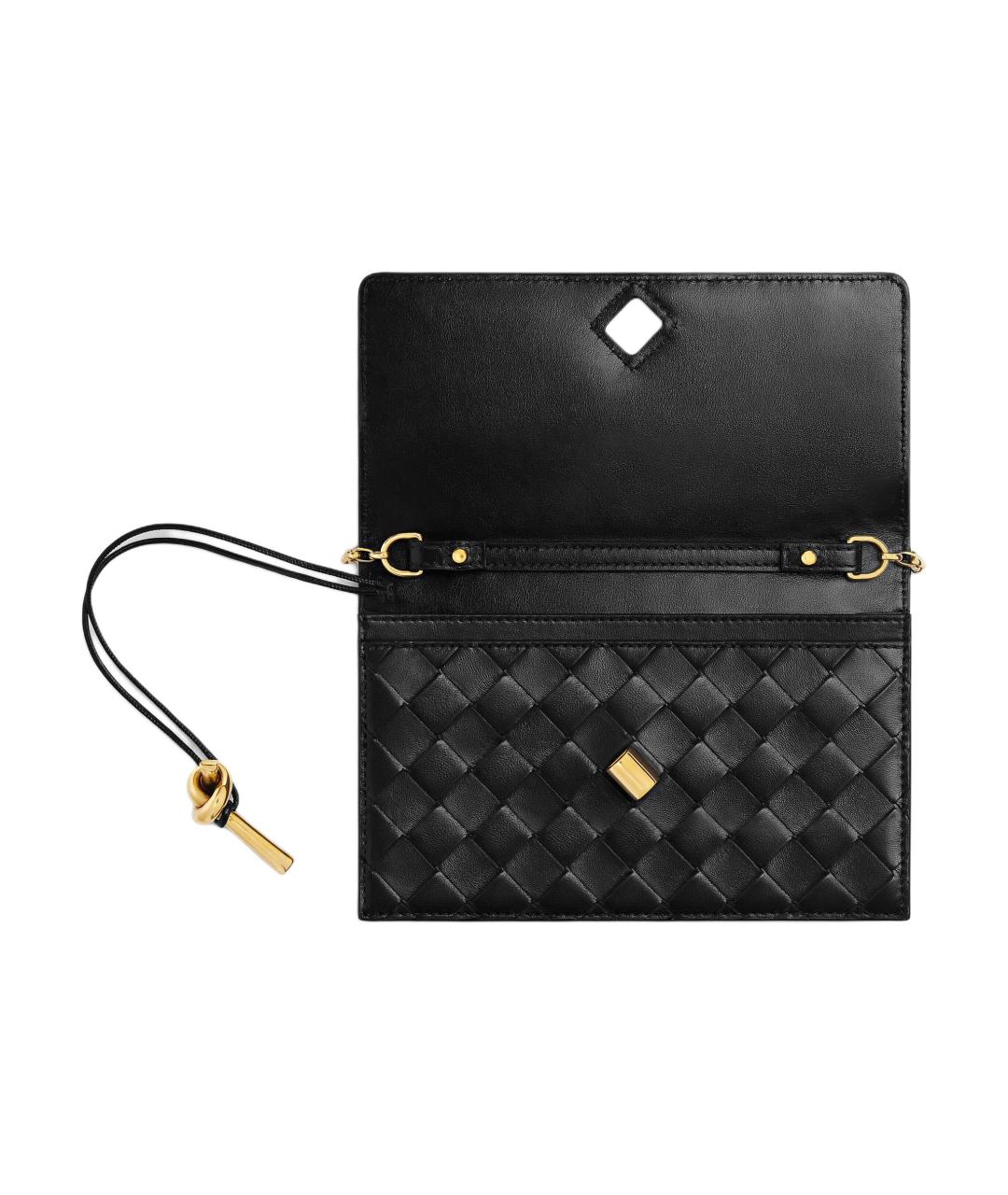 BOTTEGA VENETA Черный кожаный кошелек, фото 4