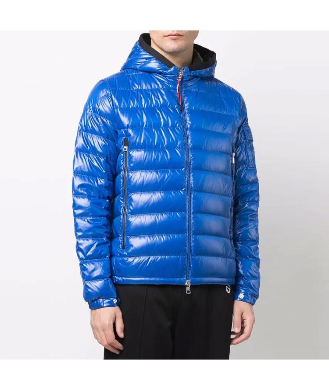 MONCLER Синий пуховик, фото 4