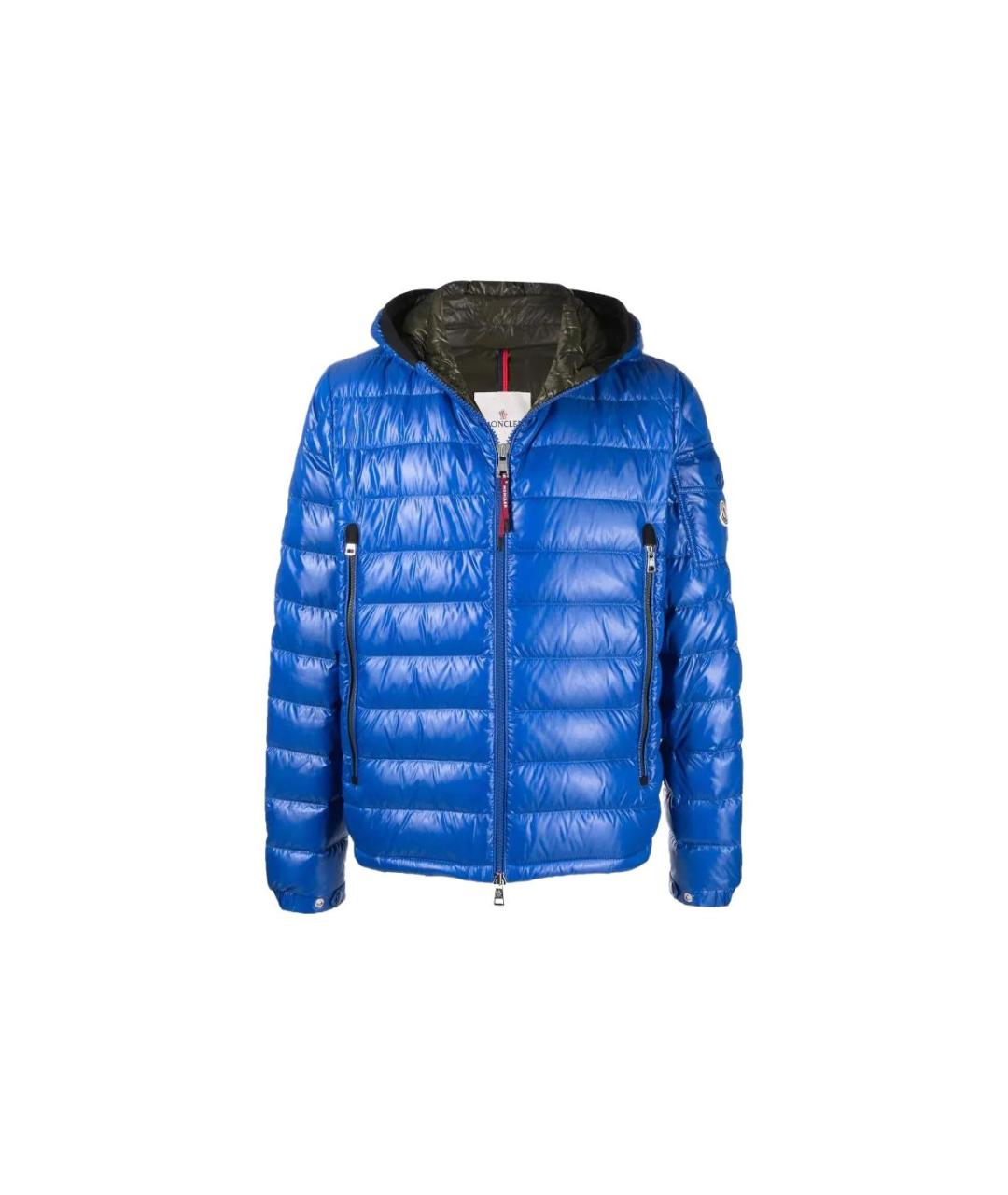MONCLER Синий пуховик, фото 1