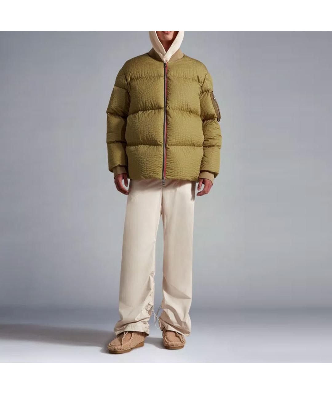 MONCLER Зеленый пуховик, фото 2