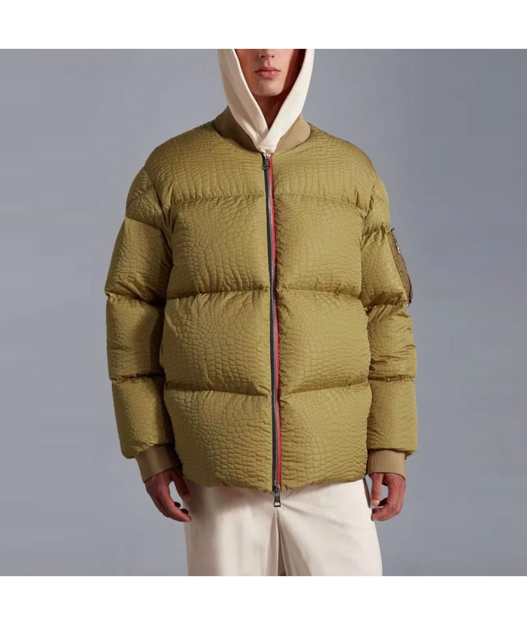 MONCLER Зеленый пуховик, фото 3