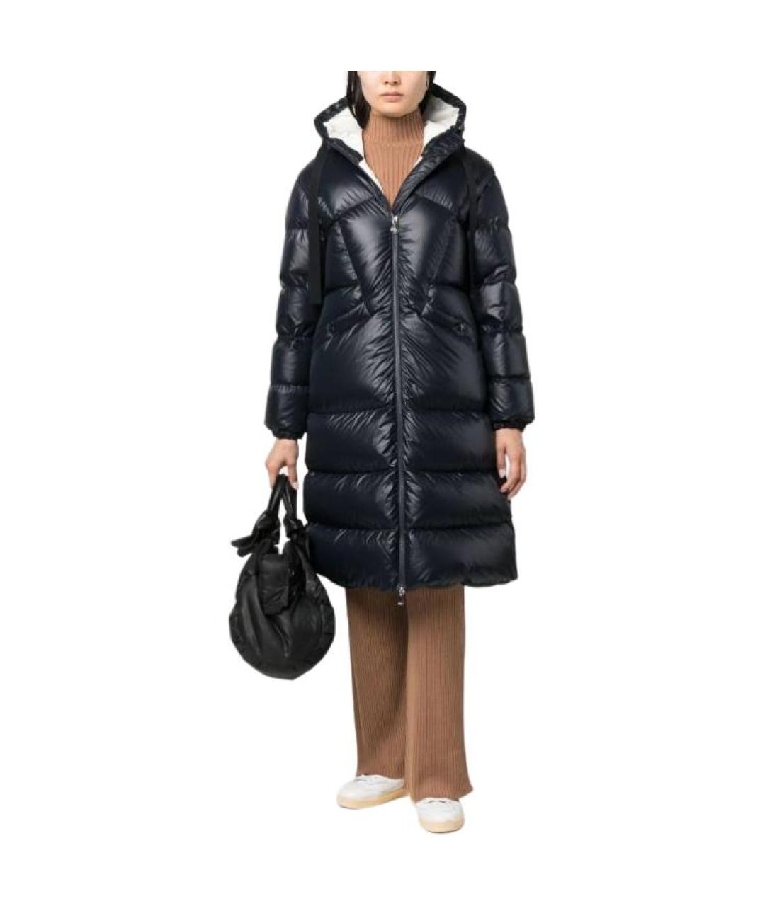 MONCLER Синий полиамидовый пуховик, фото 2