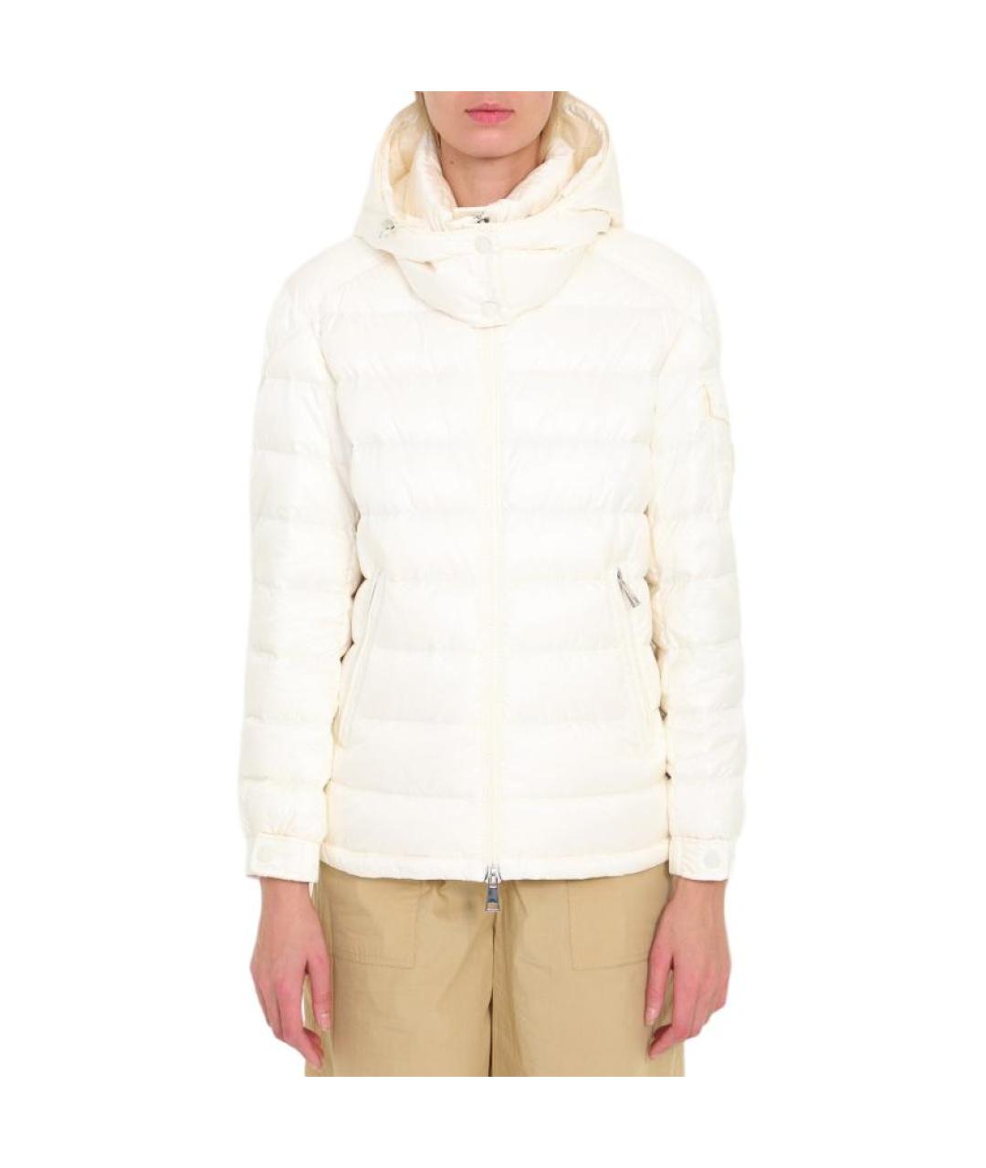 MONCLER Белая полиамидовая куртка, фото 2