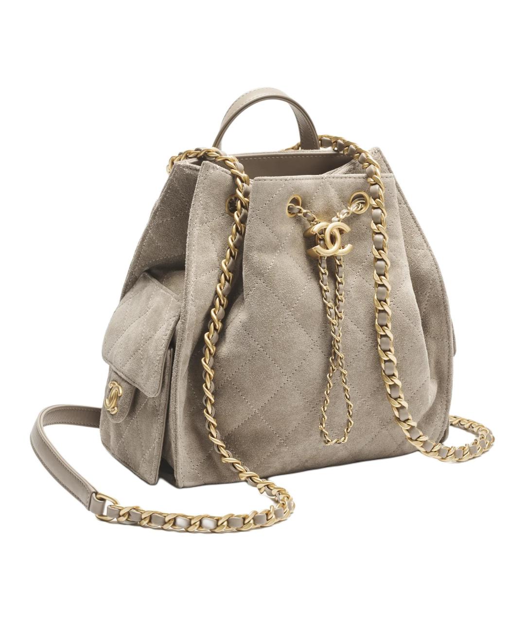 CHANEL Коричневый рюкзак, фото 3