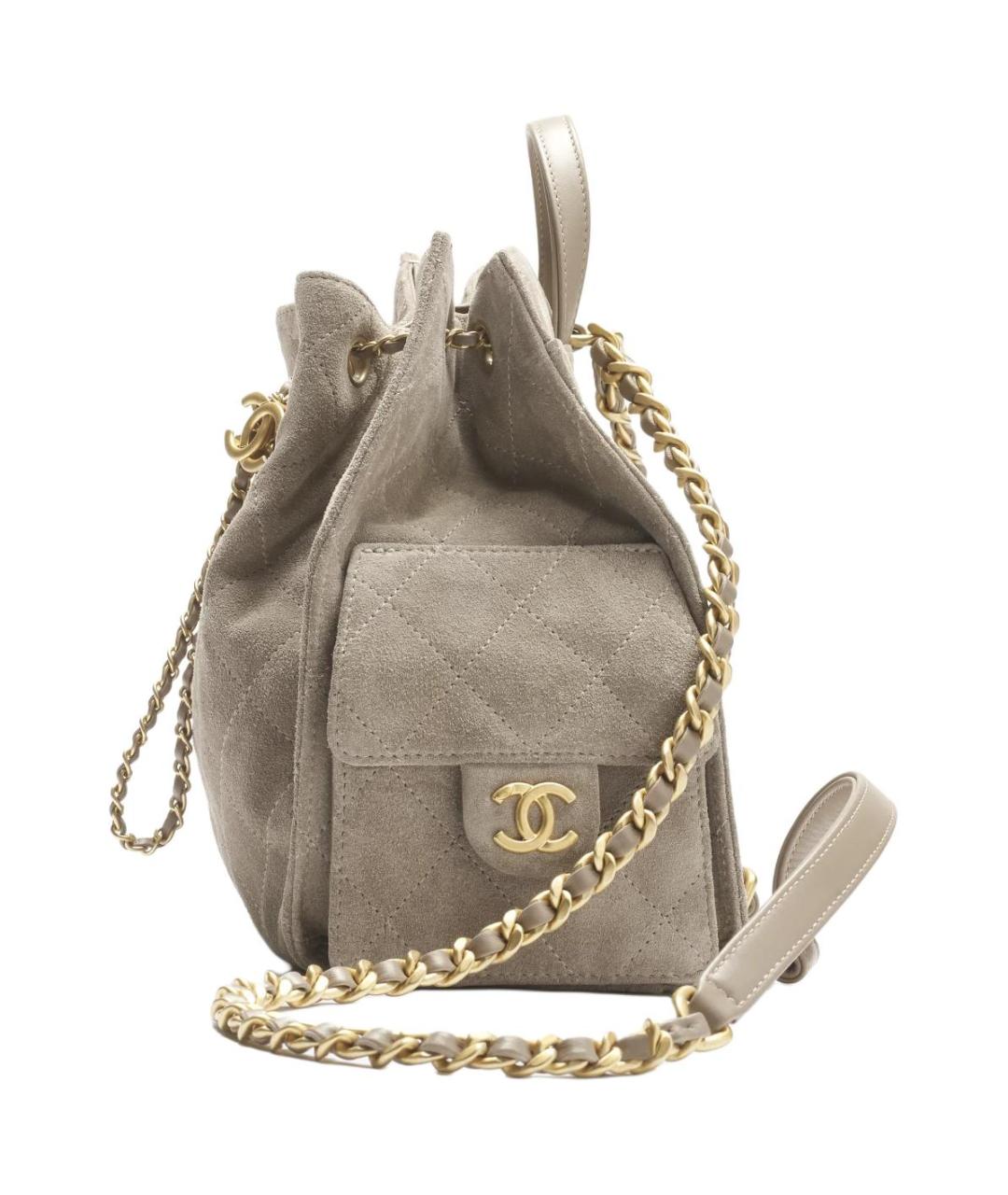 CHANEL Коричневый рюкзак, фото 4