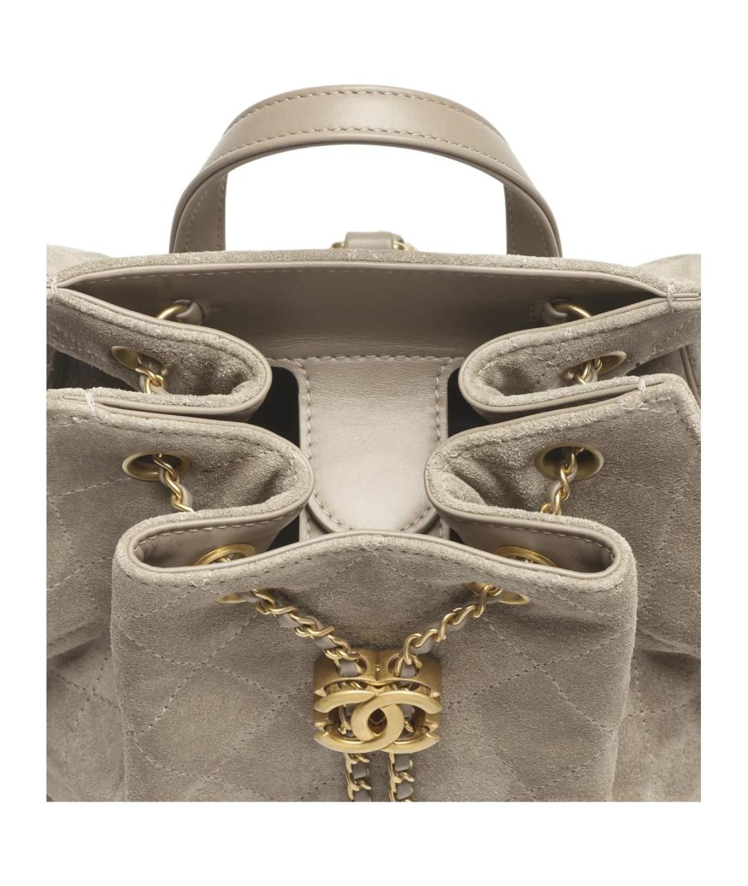 CHANEL Коричневый рюкзак, фото 5