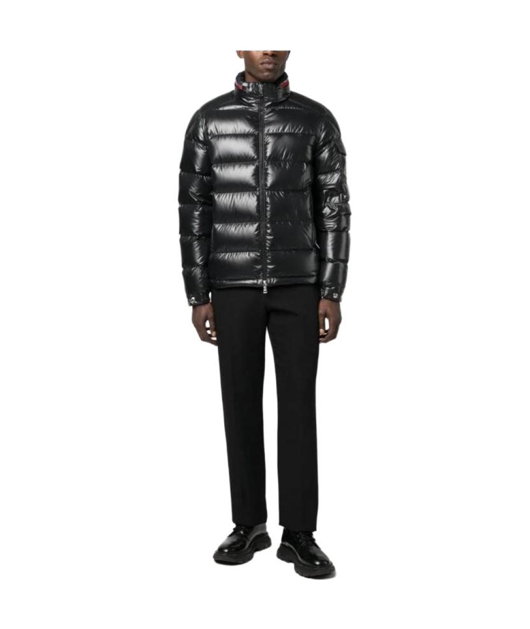 MONCLER Черный пуховик, фото 2