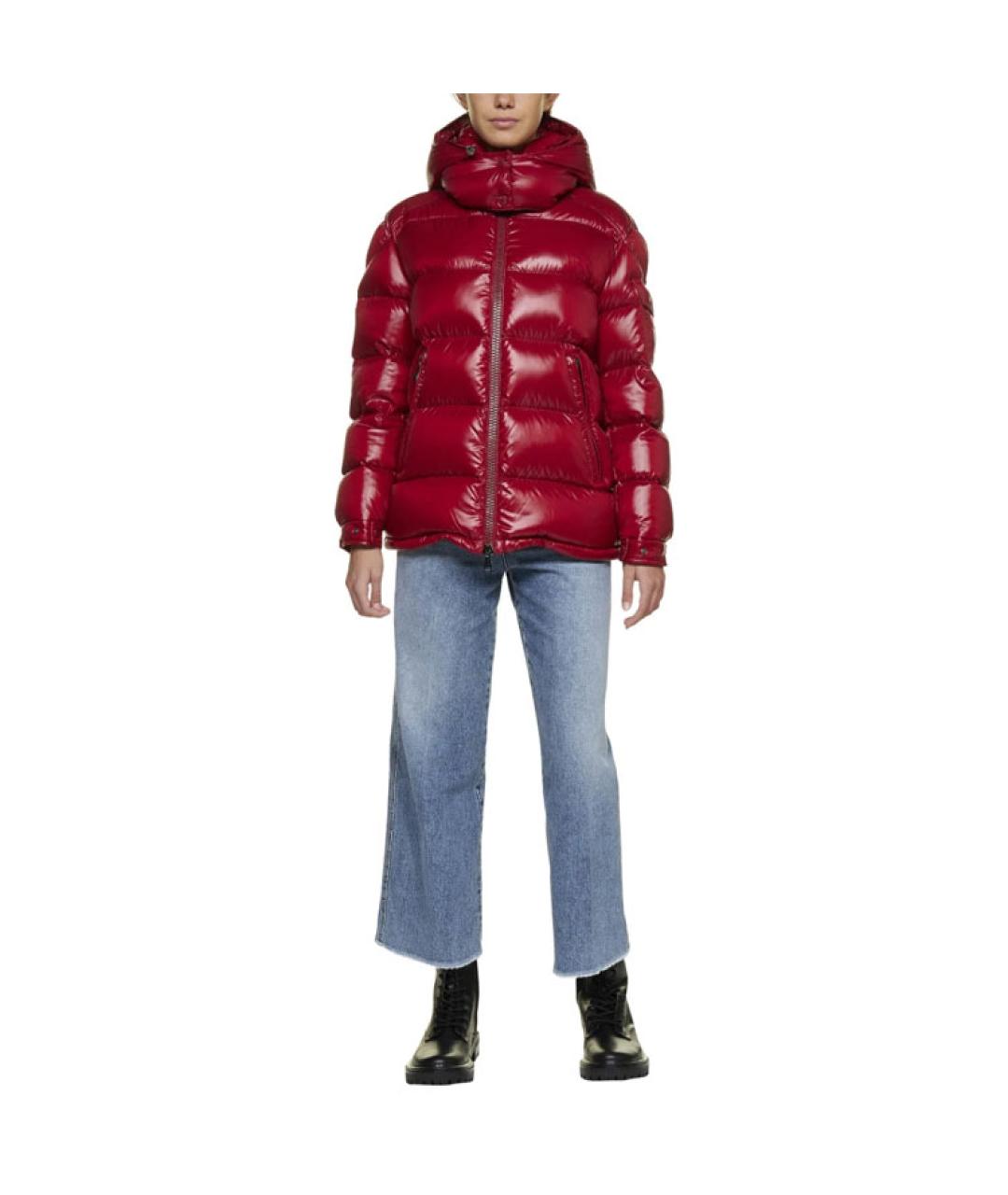 MONCLER Красный пуховик, фото 2