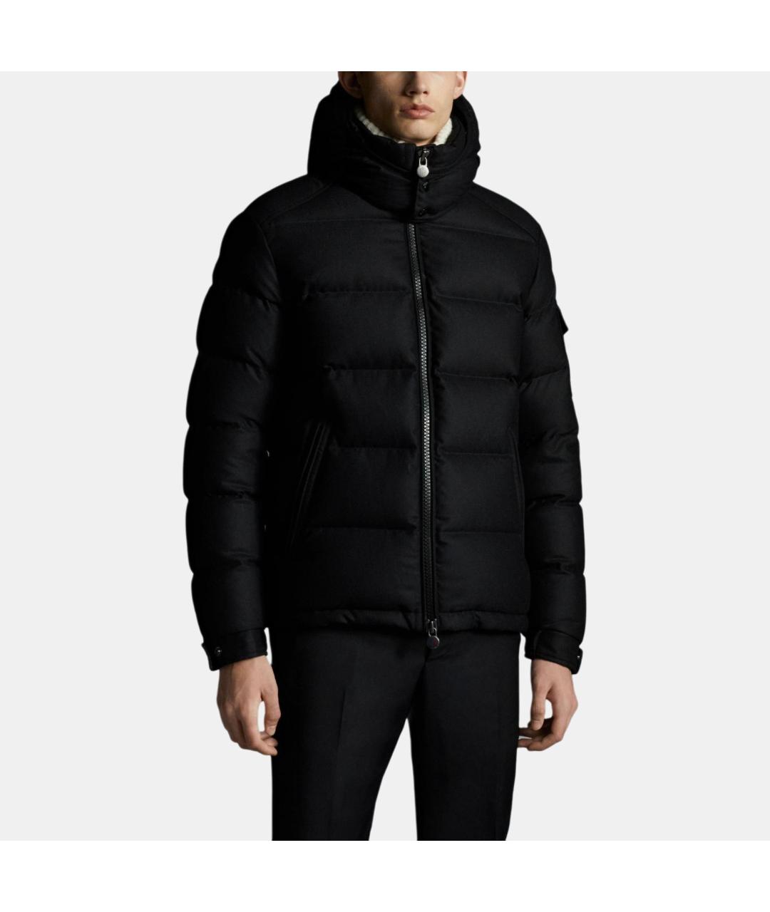 MONCLER Черный пуховик, фото 4