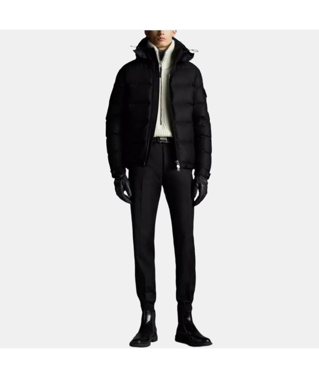 MONCLER Черный пуховик, фото 3
