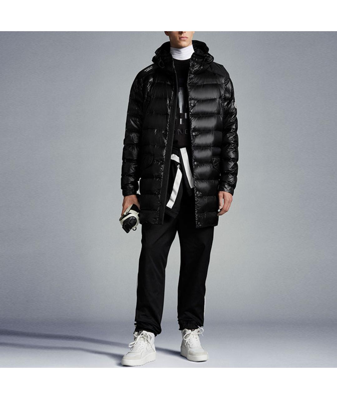 MONCLER Черный пуховик, фото 2