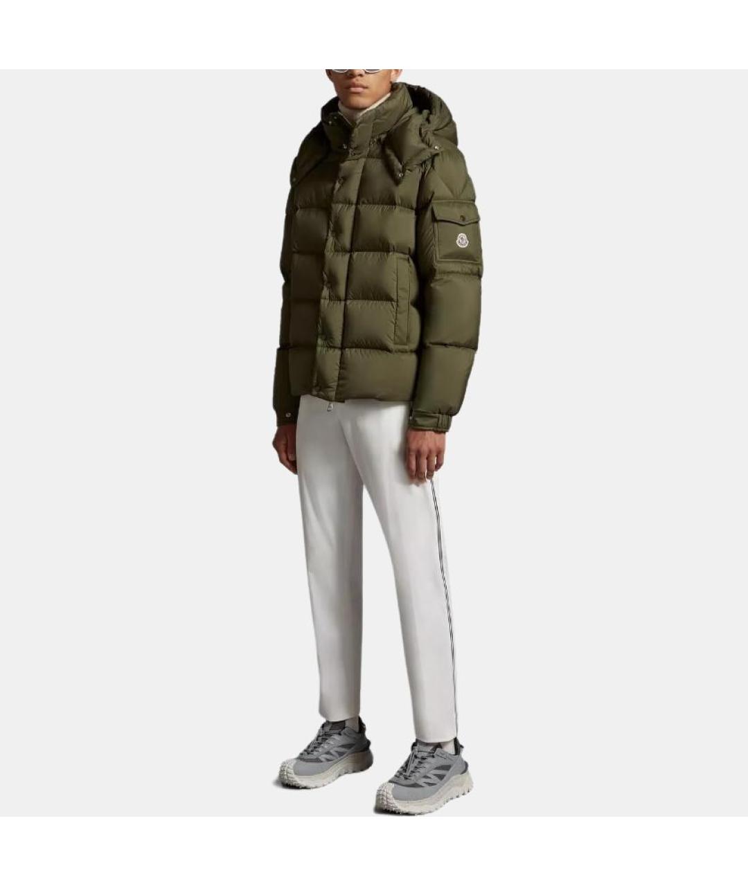 MONCLER Зеленый пуховик, фото 2