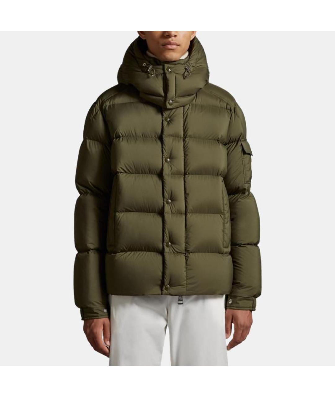 MONCLER Зеленый пуховик, фото 4