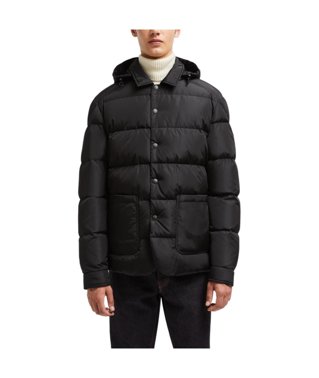 MONCLER Черный пуховик, фото 3