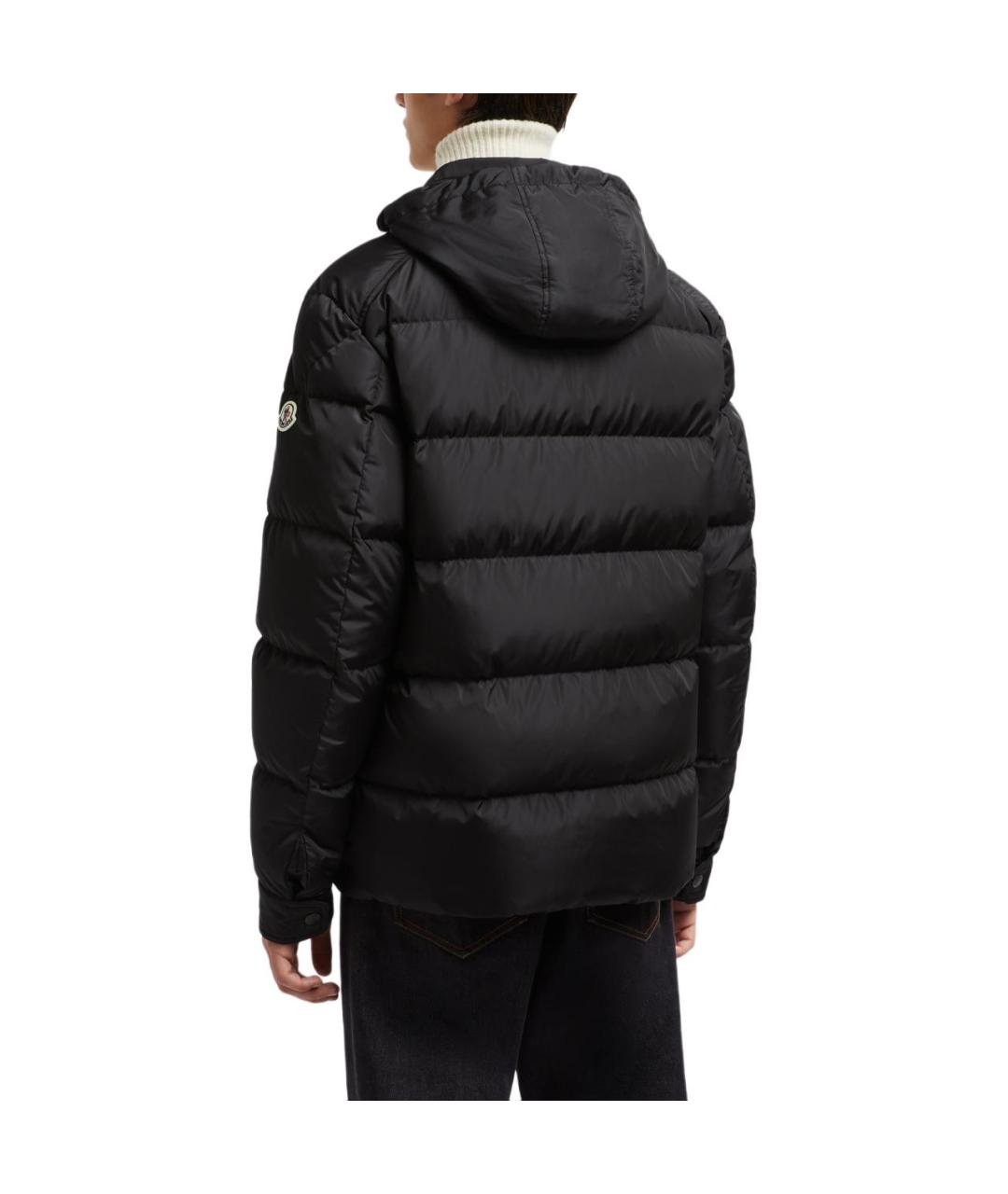 MONCLER Черный пуховик, фото 4