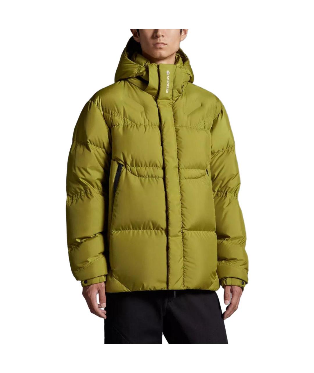 MONCLER Зеленый пуховик, фото 3