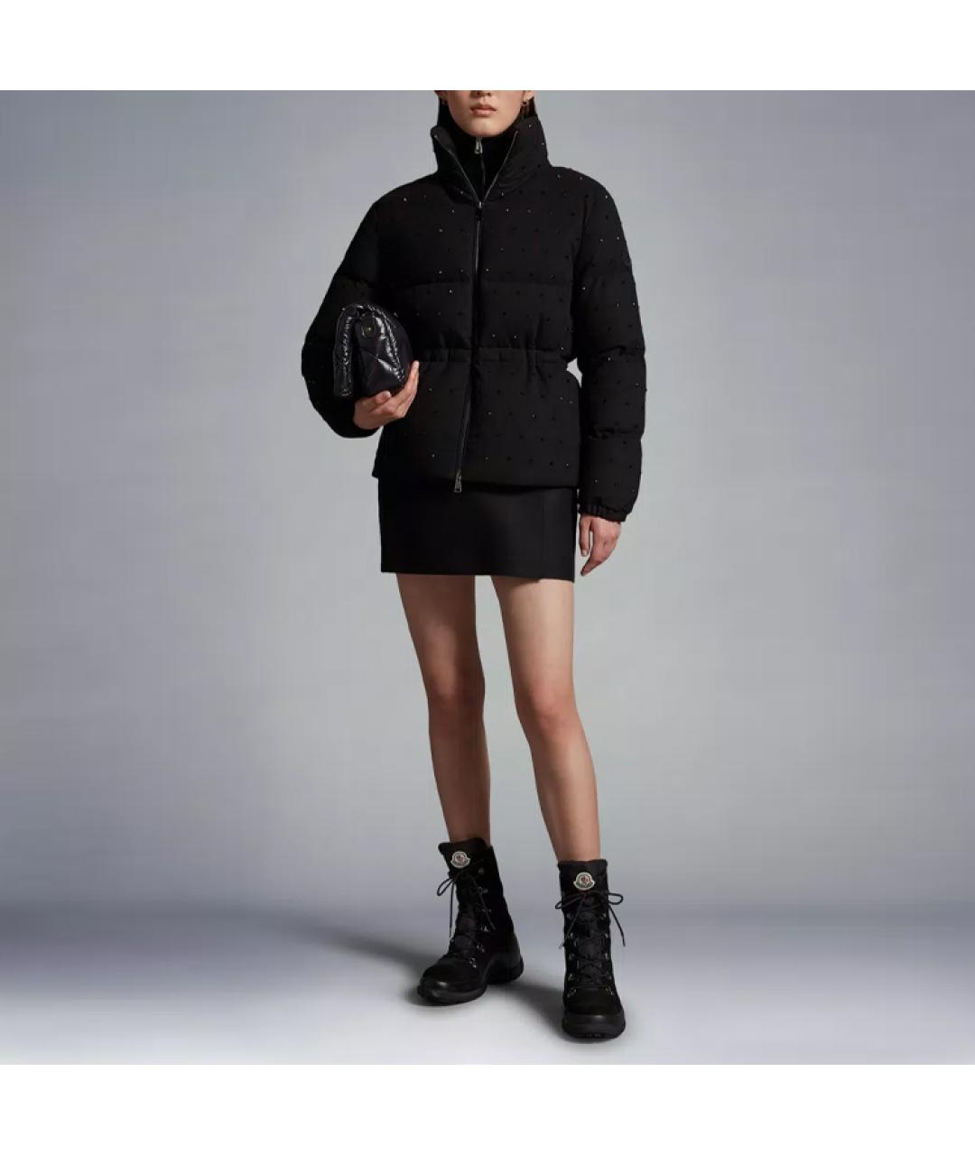 MONCLER Черный пуховик, фото 3