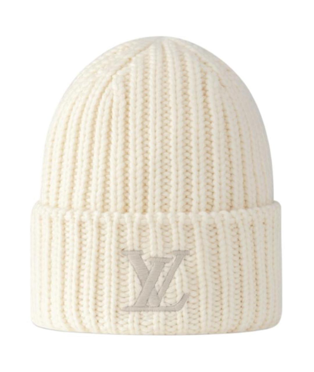 LOUIS VUITTON Белая шерстяная шапка, фото 1