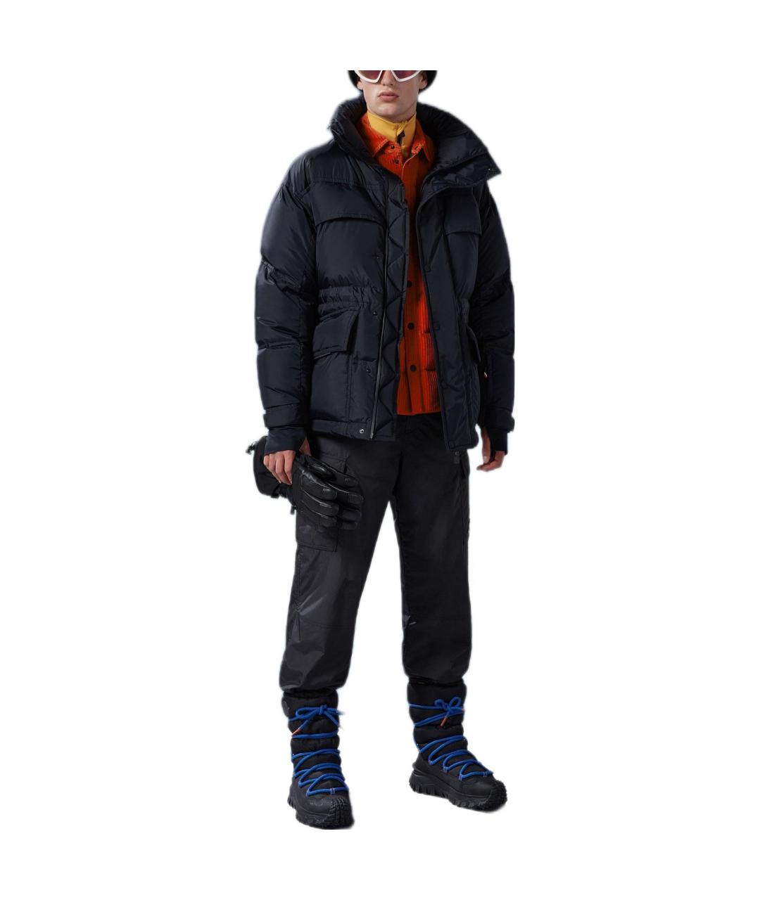 MONCLER Темно-синий пуховик, фото 2