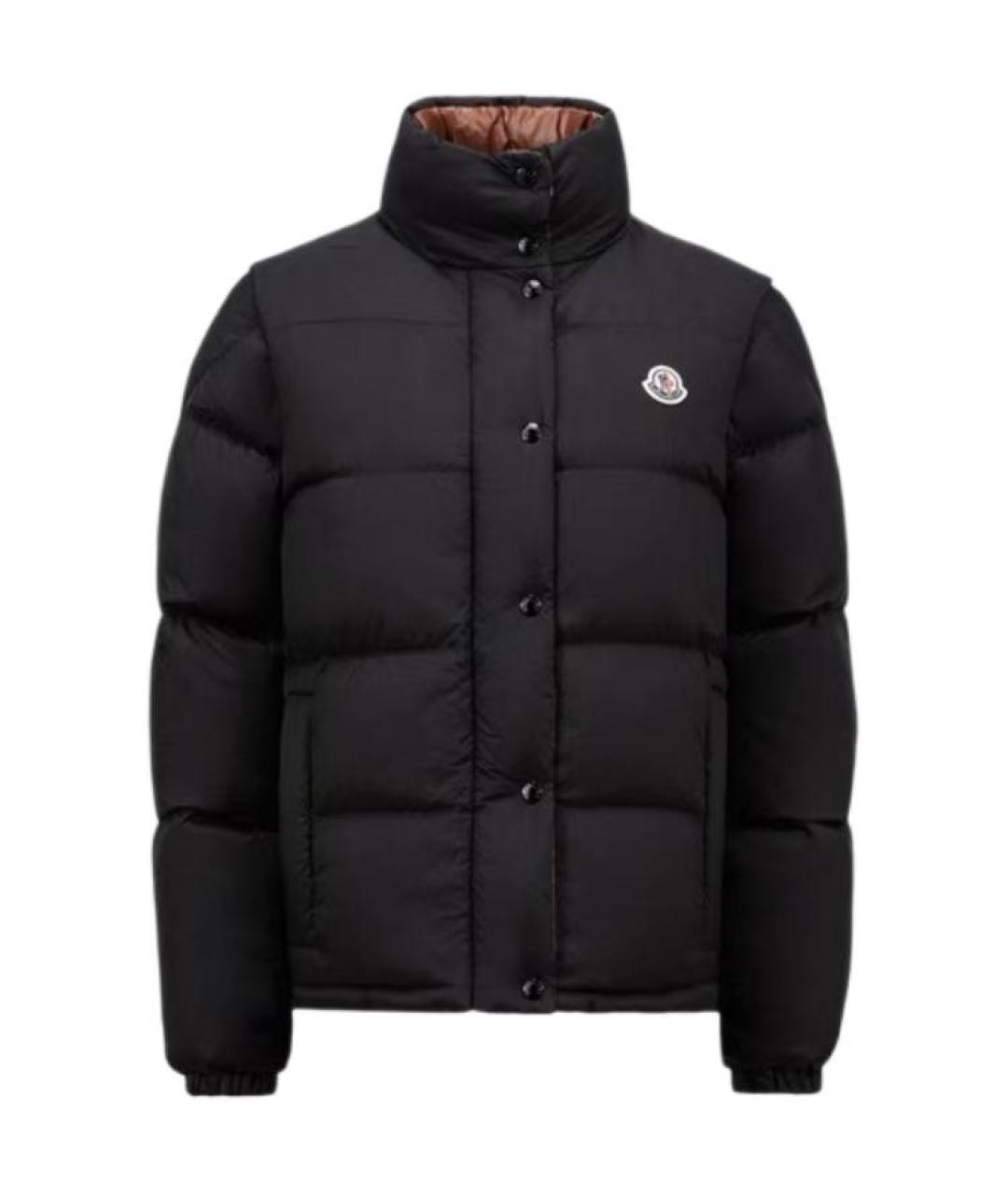 MONCLER Черный пуховик, фото 1